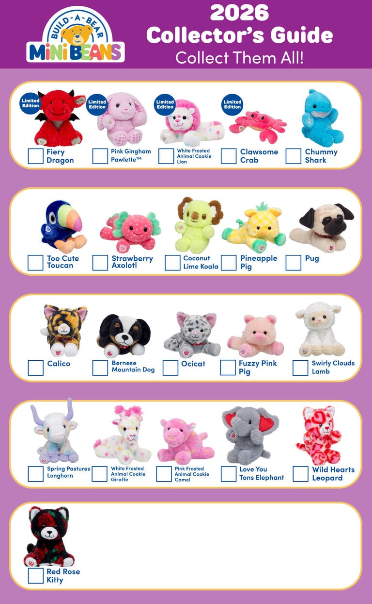 Build-A-Bear Mini Beans Collector's Guide 2026