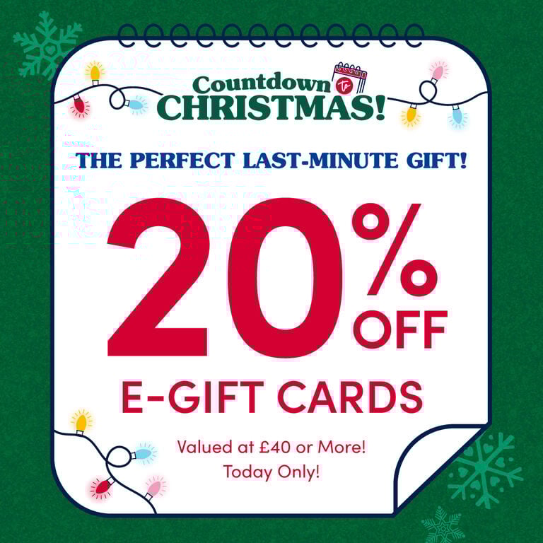 20% OFF E-Gift Cards Today Only!