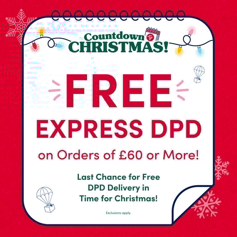 FREE Express DPD on Orders of &pound;60 or More