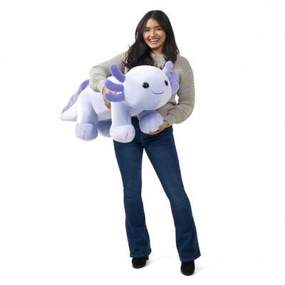 Giant Lavender Axolotl Soft Toy