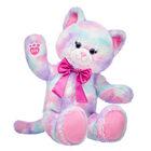 Pastel Swirl Kitty with Pink Bow