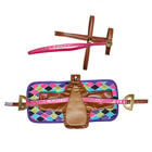 Horses & Hearts Riding Club Pink Geometric Saddle, Bridle & Blanket Set