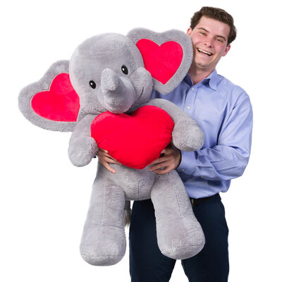 Giant Love You Tons Elephant Soft Toy Valentine's Day Gift Set