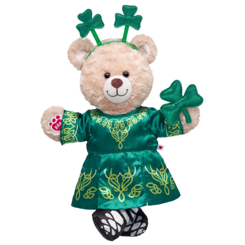 Happy Hugs Teddy Bear Irish Dance Gift Set with Shamrocks plush by Build-A-Bear