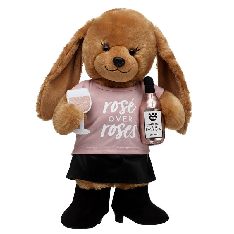 Online Exclusive Barkleigh Dog Stuffed Animal Ros&eacute; Over Roses Gift Set plush by Build-A-Bear