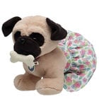 Promise Pets Pug Stuffed Animal Tropical Gift Set with Bone plush by Build-A-Bear