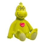 Giant Grinch plush with extra large heart by Build-A-Bear