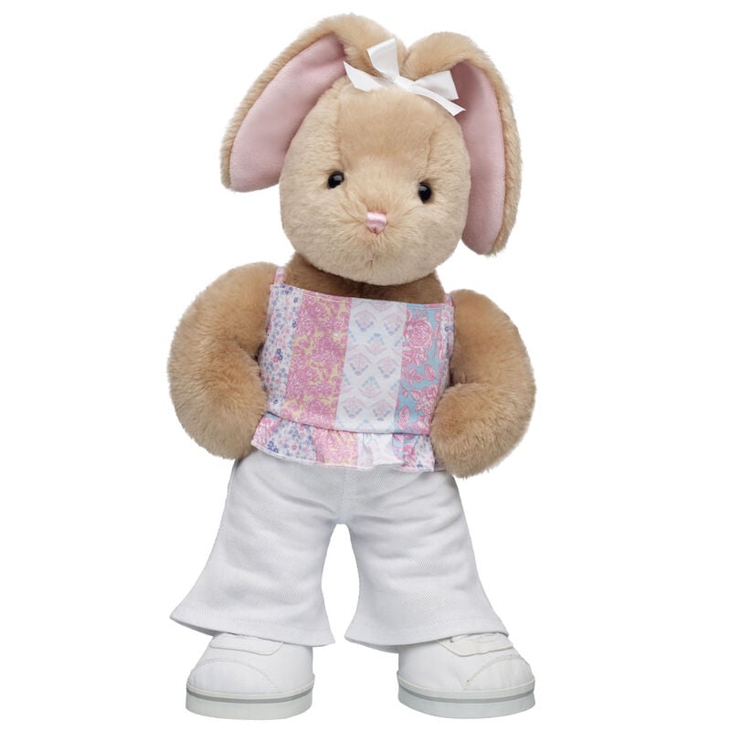 Pawlette Bunny Plush Patchwork Gift Set with Bows plush by Build-A-Bear