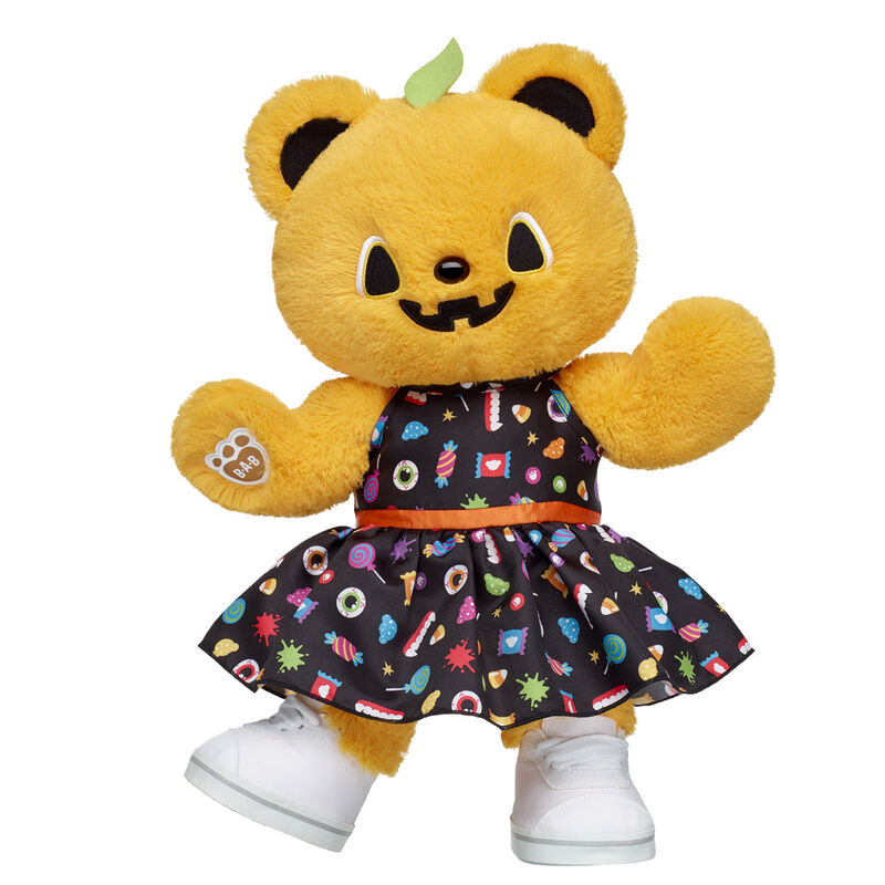 Light-Up Pumpkin Glow Teddy Bear Candy Dress Gift Set - Build-A-Bear Workshop&reg;