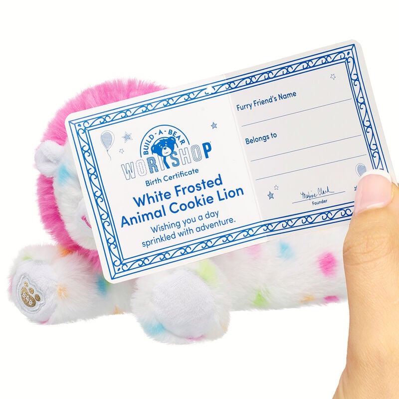 Build-A-Bear Mini Beans White Frosted Animal Cookie Lion - Limited Edition! plush by Build-A-Bear