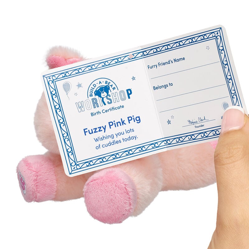 Build-A-Bear Mini Beans Fuzzy Pink Pig Stuffed Animal plush by Build-A-Bear