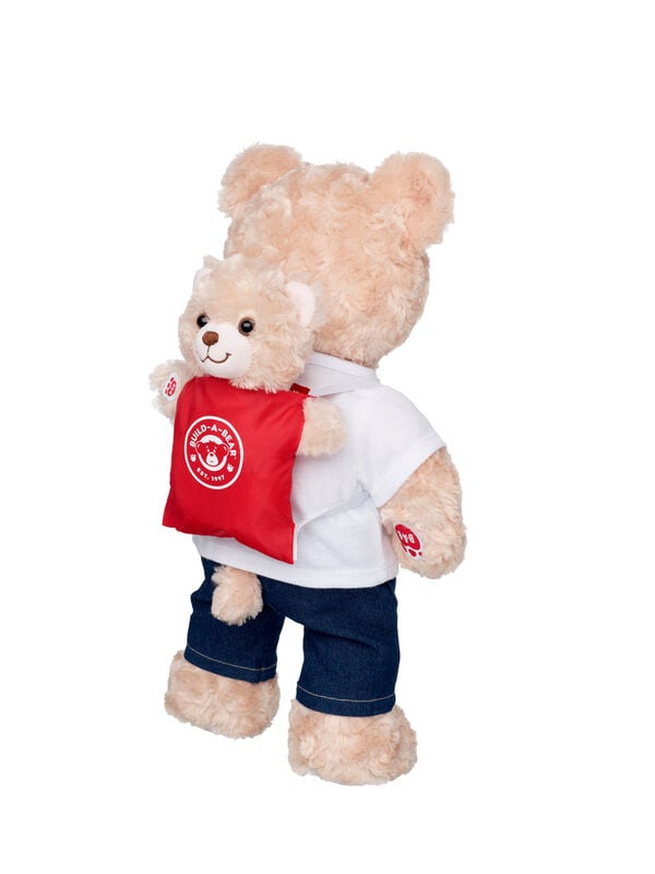 Mini Beans Red Toy Bear Carrier plush by Build-A-Bear
