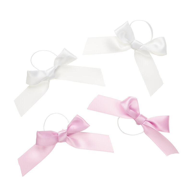 Pink & White Ribbon Bows 4 pc. for Stuffed Animals - Build-A-Bear Workshop&reg;