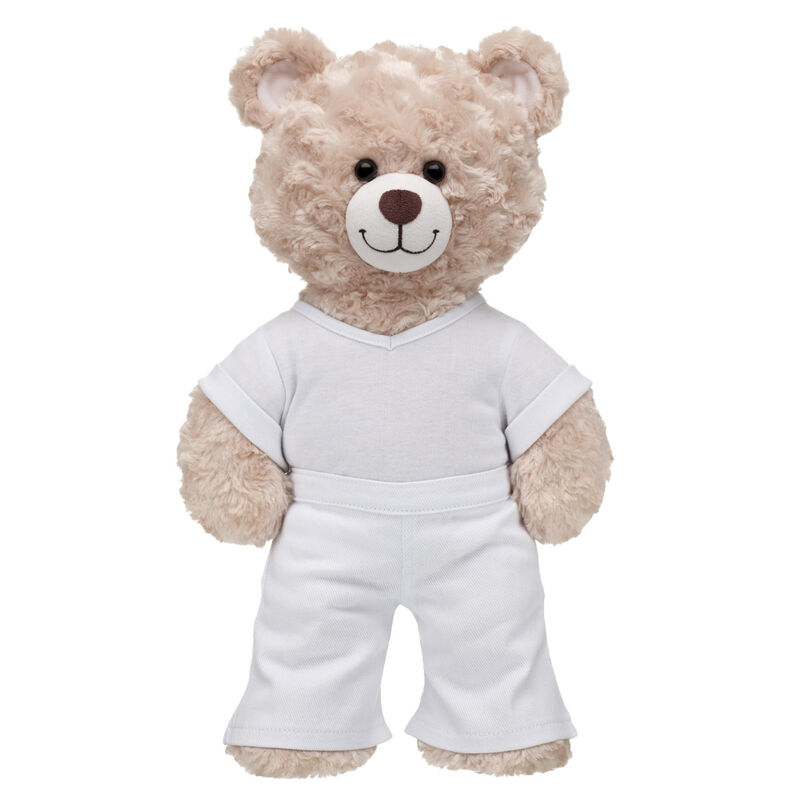 White Denim Flare Jeans by Build-A-Bear