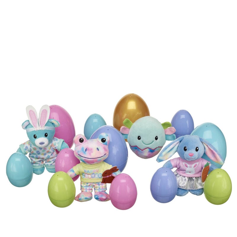 Online Exclusive Egg Hunt - Includes 12 Plastic Eggs, 4 Mini Plush & 8 Mini Clothing & Accessory Items - Build-A-Bear Workshop®