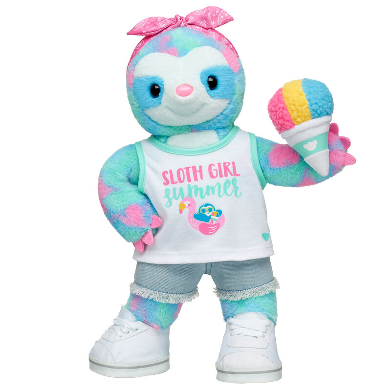 Summer Waves Sloth Stuffed Animal Sloth Girl Gift Set - Build-A-Bear Workshop®