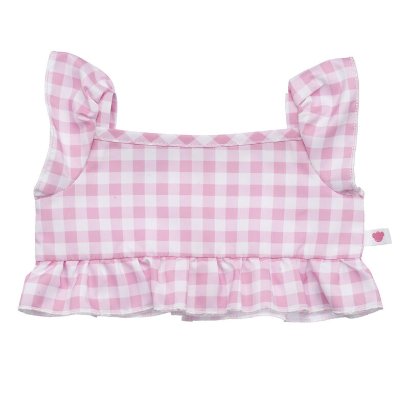 Pink Gingham Ruffle Tank by Build-A-Bear