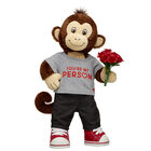 Smiley Monkey Stuffed Animal "You're My Person" Gift Set with Roses - Build-A-Bear Workshop&reg;
