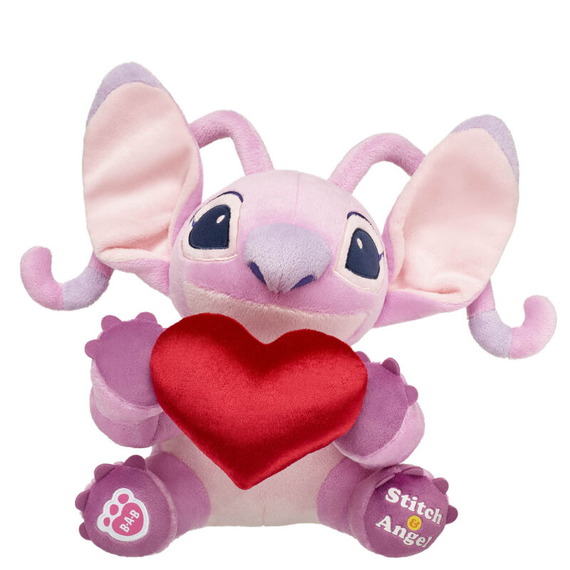 Online Exclusive Disney Stitch Angel Plush with Red Heart - Build-A-Bear Workshop&reg;