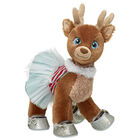Santa's Reindeer Soft Toy Fur Dress and Silver Flats Gift Set 