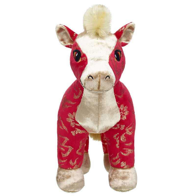 Red and Gold Horse plush by Build-A-Bear