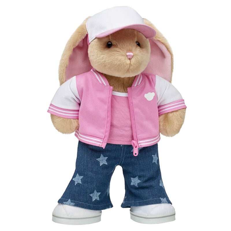 Pawlette™ Bunny Plush Pink Cami Gift Set with Varsity Jacket - Build-A-Bear Workshop®