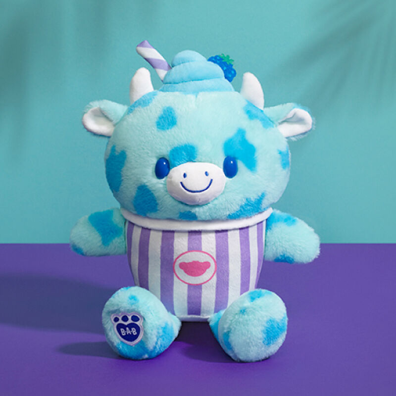 Blue Raspberry Cow Slushie Plushie by Build-A-Bear