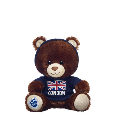 Build-A-Bear Buddies™ Mini Dark Brown Teddy Bear with Union Jack T-Shirt