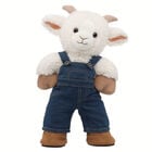 Goat Stuffed Animal Farm Overalls Gift Set plush by Build-A-Bear