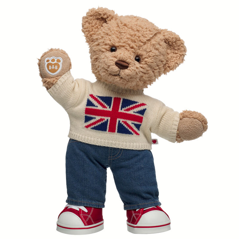 Timeless Teddy Bear Union Jack Jumper Gift Set plush soft toy by Build-A-Bear