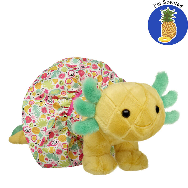 Pineapple Axolotl Stuffed Animal Fruit Dress Gift Set with Pineapple Scent - Build-A-Bear Workshop&reg;