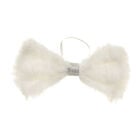 Fuzzy White Bow