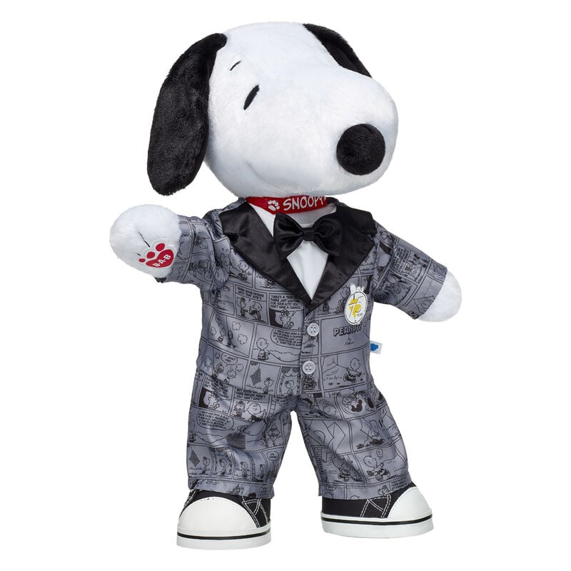Peanuts&reg; Snoopy Plush with Flappy Ears, 75th Anniversary Suit & Shoes - Build-A-Bear Workshop&reg;