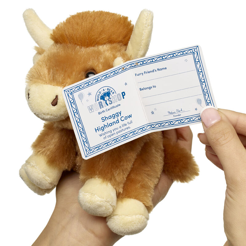 Mini Beans Shaggy Highland Cow Stuffed Animal - Build-A-Bear Workshop&reg;