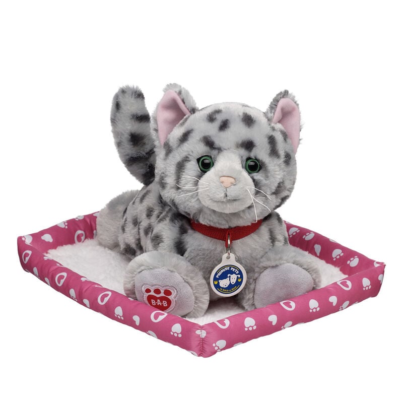 Promise Pets Ocicat Stuffed Animal with Pink Bed plush by Build-A-Bear
