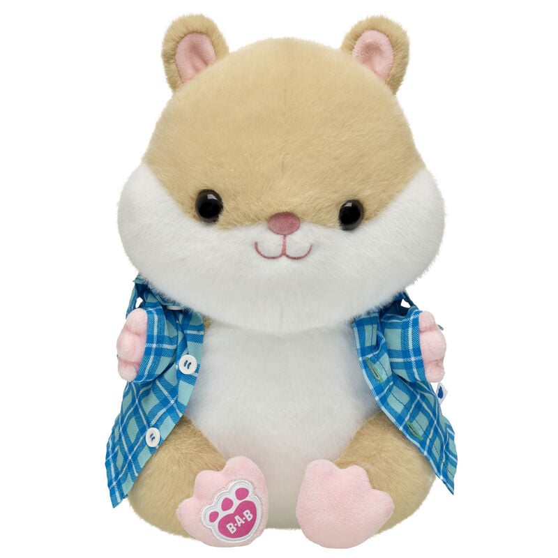 Hamster Stuffed Animal with Blue Check Shirt Gift Set - Build-A-Bear Workshop®