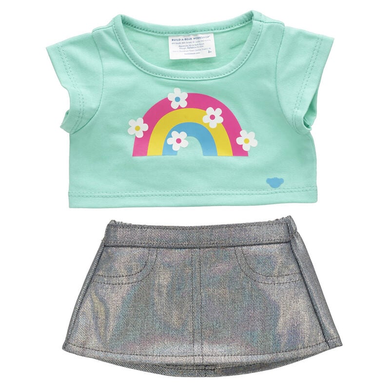 Kabu&trade; Rainbow Tee and Skirt Set for Plush Toys - Build-A-Bear Workshop&reg;