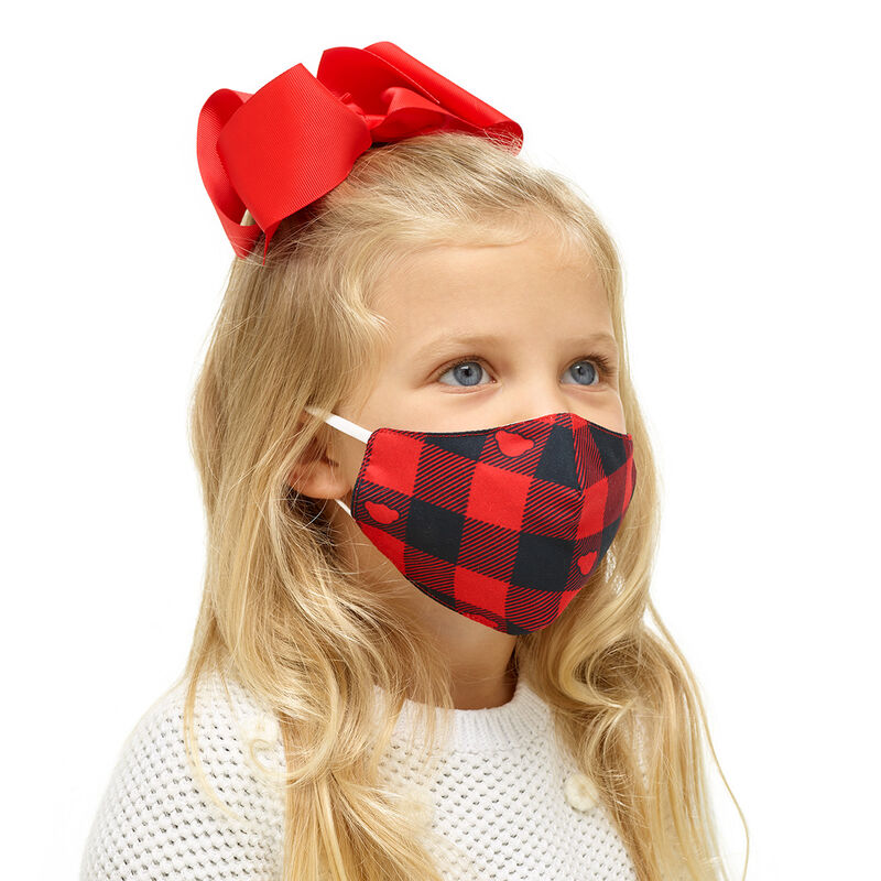 Child-Size Buffalo Check Face Mask