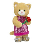 Online Exclusive Jennifur Cat Plush Pink Dress Gift Set with Rose - Build-A-Bear Workshop®