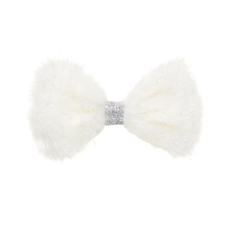 White Fur Bow