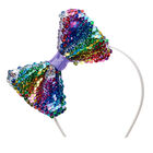Reversible Rainbow Sequin Bow Headband