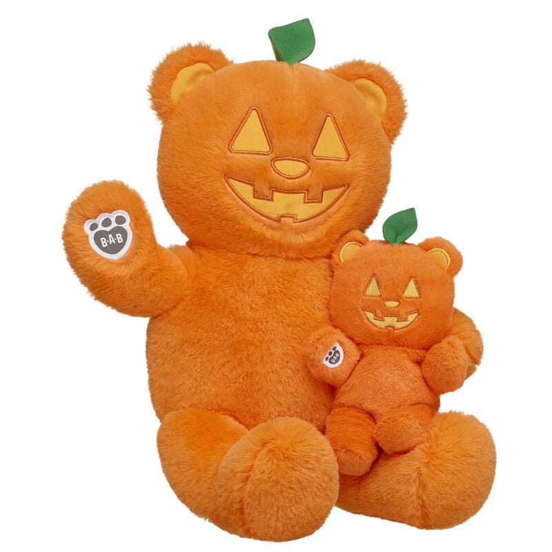 Pumpkin Glow Teddy Bear & Mini Bean Gift Set - Build-A-Bear Workshop&reg;