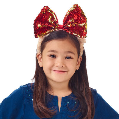 Children's Sequin Bow Bear Headband