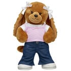 Online Exclusive Barkleigh&trade; Dog Stuffed Animal Pink Ribbon Bows Gift Set - Build-A-Bear Workshop&reg;