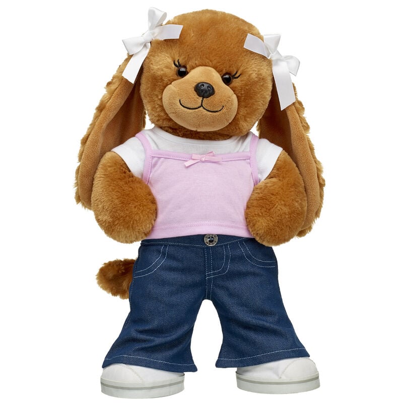 Online Exclusive Barkleigh&trade; Dog Stuffed Animal Pink Ribbon Bows Gift Set - Build-A-Bear Workshop&reg;