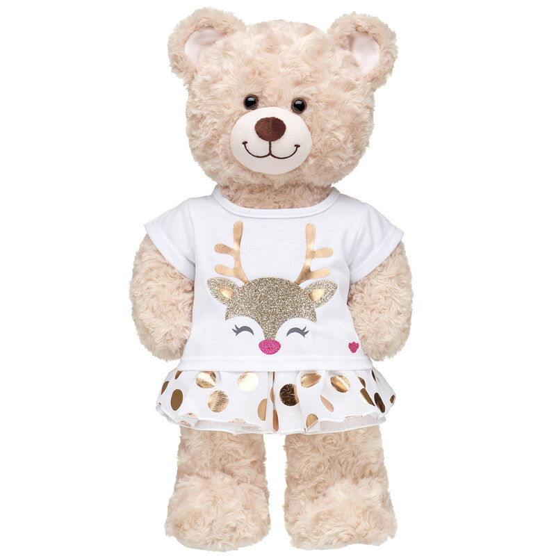 Sequin Reindeer Skirt Set