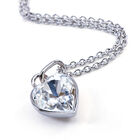 Online Exclusive Heart Stone Pendant Silver Necklace