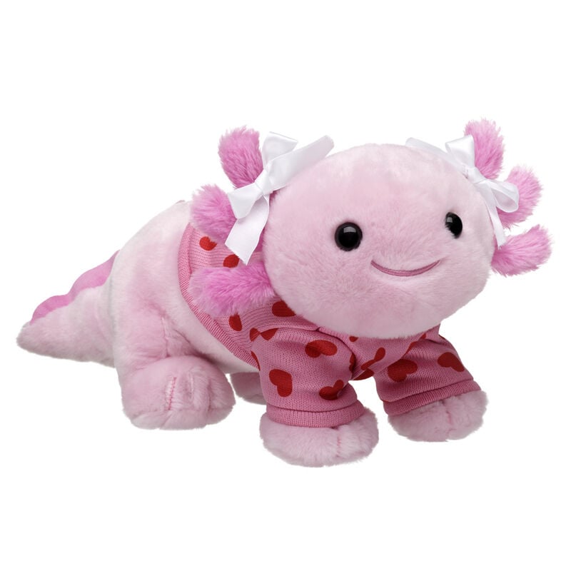 Pink Axolotl Stuffed Animal Valentine's Day Gift Set plush by Build-A-Bear
