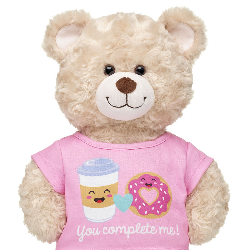 Coffee and Donut "You Complete Me" T-Shirt for Stuffed Animals - Build-A-Bear Workshop&reg;