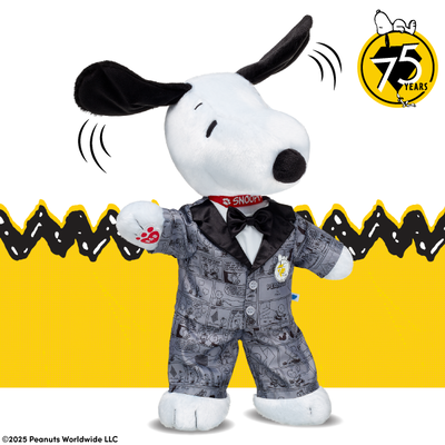 Peanuts® Snoopy Plush with Flappy Ears, 75th Anniversary Suit & Shoes